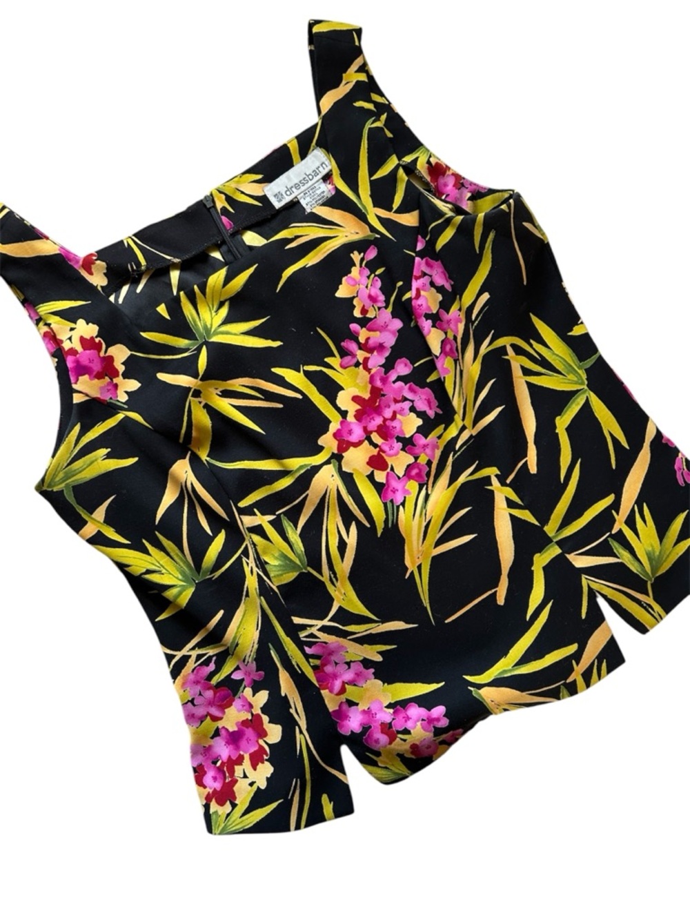 Vintage 90s Tropical Tank | Coconut Girl Floral Dressbarn Top